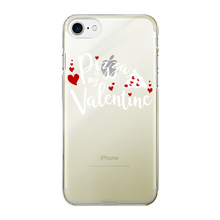 Load image into Gallery viewer, Pizza is My Valentine Back Printed Transparent Hard Phone Case