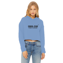 Load image into Gallery viewer, Covid-Zero Collection Ladies Cropped Raw Edge Hoodie