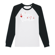 Load image into Gallery viewer, Pizza is My Valentine Organic Raglan Long Sleeve Shirt