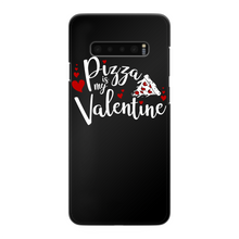 Load image into Gallery viewer, Pizza is My Valentine Back Printed Black Hard Phone Case