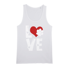 Load image into Gallery viewer, Love Dog Organic Jersey Unisex Tank Top
