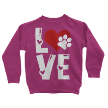 Load image into Gallery viewer, Love Dog Classic Kids Sweatshirt