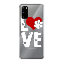 Load image into Gallery viewer, Love Dog Back Printed Transparent Soft Phone Case
