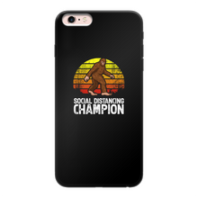 Load image into Gallery viewer, Social Distance Back Printed Black Soft Phone Case