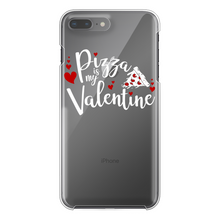 Load image into Gallery viewer, Pizza is My Valentine Back Printed Transparent Hard Phone Case