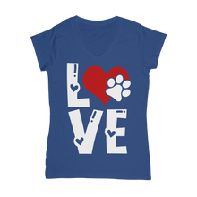 Load image into Gallery viewer, Love Dog Classic Women's V-Neck T-Shirt