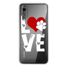 Load image into Gallery viewer, Love Dog Back Printed Transparent Soft Phone Case