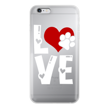 Load image into Gallery viewer, Love Dog Back Printed Transparent Hard Phone Case