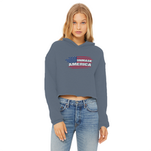 Load image into Gallery viewer, Unmask Ladies Cropped Raw Edge Hoodie
