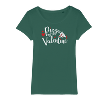 Load image into Gallery viewer, Pizza is My Valentine Organic Jersey Womens T-Shirt