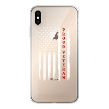Load image into Gallery viewer, Proud Veteran Back Printed Transparent Soft Phone Case