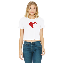 Load image into Gallery viewer, Love Dog Classic Women's Cropped Raw Edge T-Shirt
