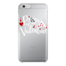 Load image into Gallery viewer, Pizza is My Valentine Back Printed Transparent Hard Phone Case