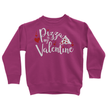 Load image into Gallery viewer, Pizza is My Valentine Classic Kids Sweatshirt
