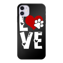 Load image into Gallery viewer, Love Dog Back Printed Black Soft Phone Case