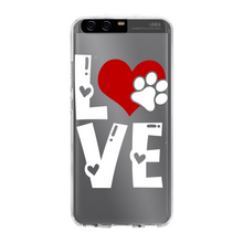 Load image into Gallery viewer, Love Dog Back Printed Transparent Hard Phone Case