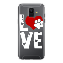 Load image into Gallery viewer, Love Dog Back Printed Transparent Soft Phone Case