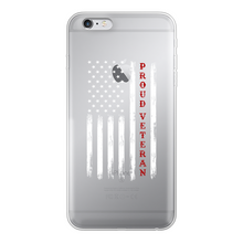 Load image into Gallery viewer, Proud Veteran Back Printed Transparent Soft Phone Case