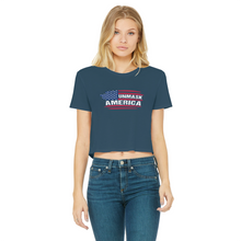 Load image into Gallery viewer, Unmask Classic Women's Cropped Raw Edge T-Shirt
