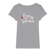Load image into Gallery viewer, Pizza is My Valentine Organic Jersey Womens T-Shirt