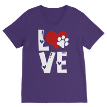 Load image into Gallery viewer, Love Dog Classic V-Neck T-Shirt