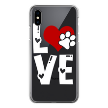 Load image into Gallery viewer, Love Dog Back Printed Transparent Hard Phone Case