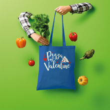 Load image into Gallery viewer, Pizza is My Valentine Shopper Tote Bag