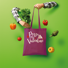 Load image into Gallery viewer, Pizza is My Valentine Shopper Tote Bag