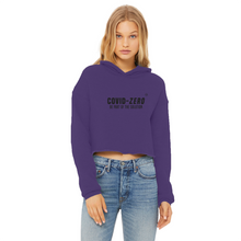 Load image into Gallery viewer, Covid-Zero Collection Ladies Cropped Raw Edge Hoodie