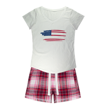 Load image into Gallery viewer, Unmask Girls Sleepy Tee and Flannel Short
