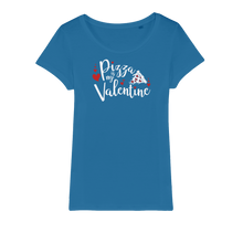 Load image into Gallery viewer, Pizza is My Valentine Organic Jersey Womens T-Shirt