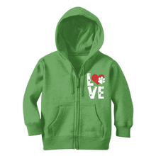 Load image into Gallery viewer, Love Dog Classic Kids Zip Hoodie