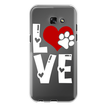 Load image into Gallery viewer, Love Dog Back Printed Transparent Hard Phone Case