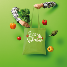 Load image into Gallery viewer, Pizza is My Valentine Shopper Tote Bag