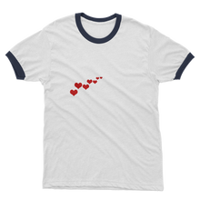 Load image into Gallery viewer, Hug Me I'm Vaccinated Adult Ringer T-Shirt