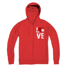 Load image into Gallery viewer, Love Dog Premium Adult Zip Hoodie