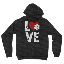Load image into Gallery viewer, Love Dog Camouflage Adult Hoodie