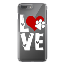 Load image into Gallery viewer, Love Dog Back Printed Transparent Hard Phone Case