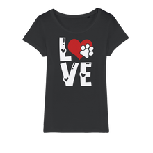 Load image into Gallery viewer, Love Dog Organic Jersey Womens T-Shirt