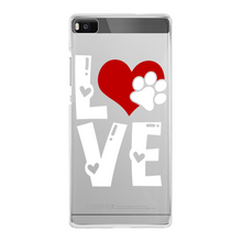 Load image into Gallery viewer, Love Dog Back Printed Transparent Hard Phone Case