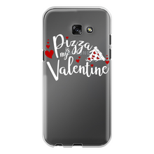 Load image into Gallery viewer, Pizza is My Valentine Back Printed Transparent Hard Phone Case