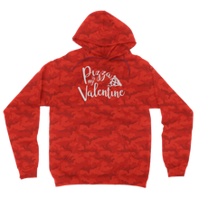 Load image into Gallery viewer, Pizza is My Valentine Camouflage Adult Hoodie