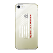 Load image into Gallery viewer, Proud Veteran Back Printed Transparent Hard Phone Case