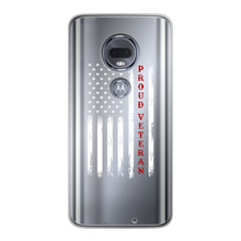 Load image into Gallery viewer, Proud Veteran Back Printed Transparent Soft Phone Case