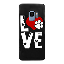 Load image into Gallery viewer, Love Dog Back Printed Black Hard Phone Case