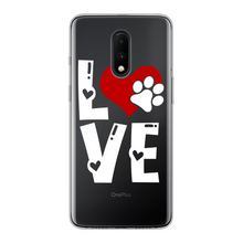Load image into Gallery viewer, Love Dog Back Printed Transparent Soft Phone Case