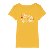 Load image into Gallery viewer, Pizza is My Valentine Organic Jersey Womens T-Shirt