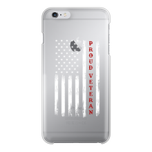 Load image into Gallery viewer, Proud Veteran Back Printed Transparent Hard Phone Case
