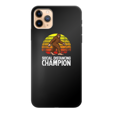 Load image into Gallery viewer, Social Distance Back Printed Black Soft Phone Case