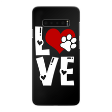 Load image into Gallery viewer, Love Dog Back Printed Black Hard Phone Case